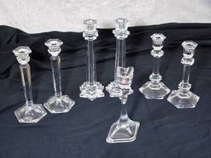 lot 280 image: Stunning Crystal Candle Holders Candlesticks
