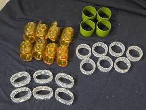 lot 308 image: Crystal and Plastic Napkin Rings