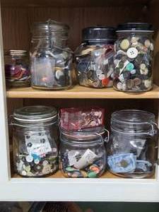 lot 375 image: Small Jars of Buttons