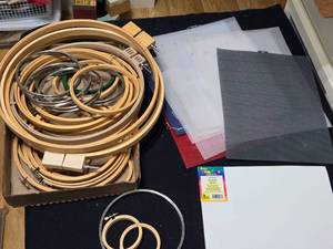 lot 389 image: Cross Stitch Hoops