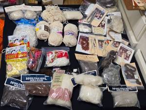 lot 410 image: Large Lot of Various Doll Hair, String Etc
