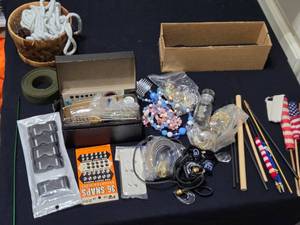 lot 411 image: Snaps, Buckles, Beads, Mini Flags
