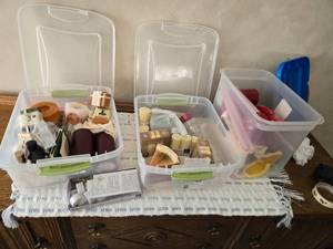 lot 460 image: Assorted Lot of Candles, Soaps, and Fragrances in Plastic Bins
