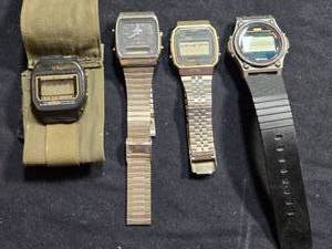 lot 502 image: Lot of 4 Vintage Digital Watches