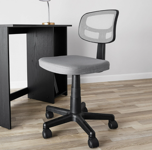 lot 216 image: Mainstays Mesh Task Chair with Plush Padded Seat, Gray