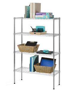 lot 220 image: Hyper Tough Chrome Wire Shelf 4-Tier 54 H x 36 W x 14 D, 1400lb Total Capacity