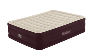 lot 241 image: Bestway Maroon Tritech Airbed Queen 20 with Built-in AC Pump