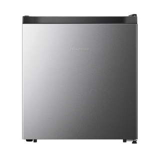 lot 556 image: Hisense 1.6 cu. ft. Compact Refrigerator Silver, Standard 17.5 Width, 1 Year Warranty, Energy Star Certified, Low Noise, WMS017M6XVE