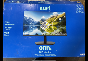 lot 307 image: Surf Onn. 32 FHD (1920 x 1080p) 75hz Bezel-Less Office Monitor