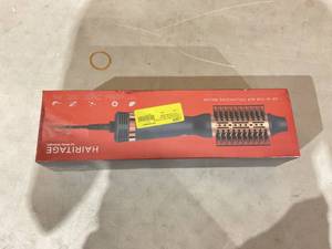 lot 329 image: Hairitage Ceramic Volumizing Blow Dryer Brush for Curling and Straightening