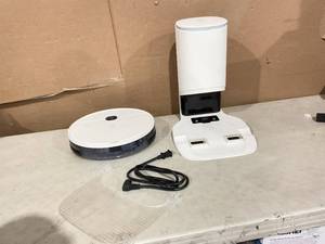 lot 335 image: Yeedi by ECOVACS VAC Station, 3-in-1 3000Pa Robot Vacuum
