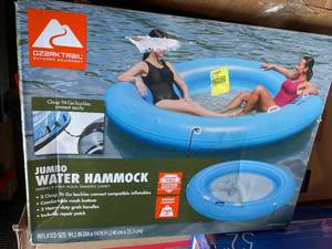lot 341 image: Ozark Trail Jumbo Unisex Blue Water Hammock Pool Float for Age Group 12 Years 