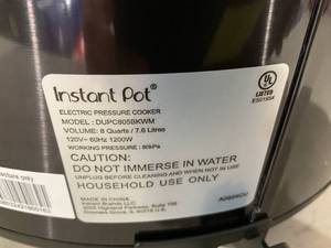 lot 344 image: Instant Pot Chef Series 8 Qt Pressure Cooker and Multi-Cooker