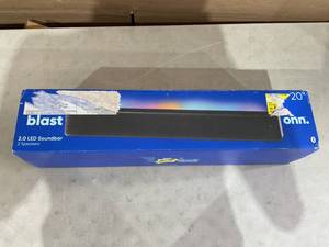 lot 355 image: Blast Onn. 2.0 LED Soundbar with 2 Speakers