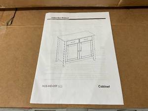 lot 201 image: Homfa Entryway Storage Cabinet, Sideboard with 2 Drawers for Kitchen Living Room, White