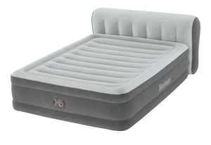 lot 479 image: Bestway Headboard Tritech Airbed Queen 18 with Built-in AC Pump
