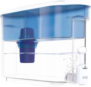lot 492 image: PUR Large Filtered Water Dispenser, 30 Cup  Includes 1 PUR Water Pitcher Filter