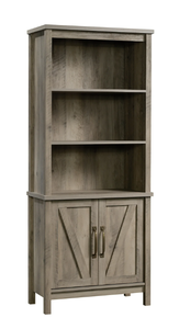 lot 58 image: Better Homes & Gardens Modern Farmhouse 5 Shelf Library Bookcase with Doors