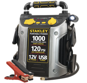 lot 144 image: STANLEY J5C09 Portable Power Station Jump Starter 1000 Peak Amp Battery Booster, 120 PSI Air Compressor, USB Port