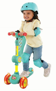 lot 532 image: Spark.Create.Imagine. Cocomelon 3 Wheel Light-Up Scooter with Folding Seat for Boys & Girls Ages 3 and up