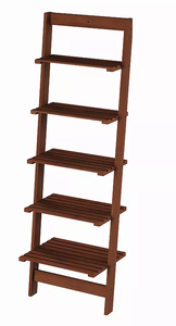 lot 546 image: Lavish Home 5-Tier Leaning Ladder Bookshelf