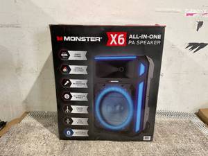lot 66 image: Monster X6 All-in-One PA Bluetooth Speaker System  600W of Power, 15 Subwoofer