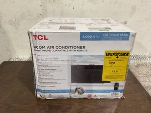 lot 59 image: TCL 8,000 BTU Smart Window Air Conditioner, Fan & Dehumidifier, 350 Sq. Ft with Remote