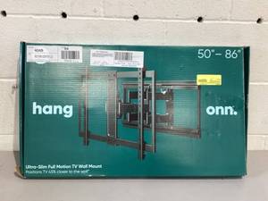 lot 402 image: Hang Onn. Full Motion TV Wall Mount for 50 to 86 TVs, up to 15° Tilting