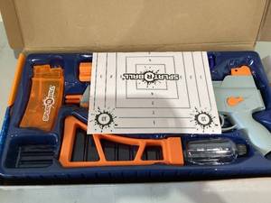lot 412 image: SplatRBall Full and Semi Auto Electric Rechargeable Soft Water Bead Gel Ball Blaster Kit