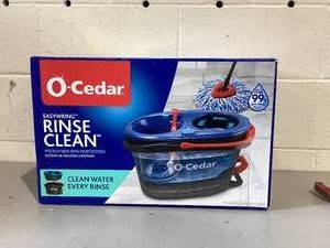 lot 437 image: O-Cedar EasyWring RinseClean Microfiber Spin Mop & Bucket Floor Cleaning System