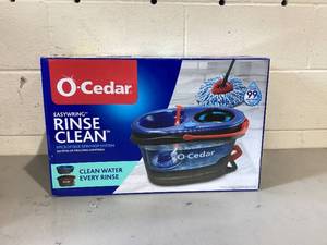 lot 443 image: O-Cedar RinseClean Clean Water Spin Mop and Bucket System  Clean with Clean Water