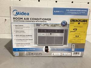 lot 466 image: Midea 8,000 BTU 115V Smart Window Air Conditioner with Comfort Sense Remote, up to 350 Sq. ft