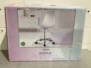 lot 471 image: Urban Shop Acrylic and Metal Rolling Office Chair