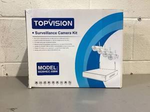 lot 487 image: TOPVISION 4pcs Wired Security Camera System, 8CH 3MP NVR