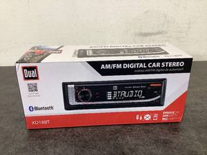 lot 518 image: Dual Electronics XD18BT Single DIN Car Stereo Head Unit with Bluetooth, USB, AMFMMP3