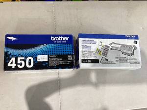 lot 583 image: LOT OF 2 Brother Genuine High Yield Toner Cartridge, TN450, Replacement Black Toner