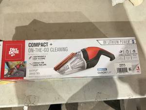 lot 289 image: Dirt Devil Handheld Cleaner Quick Flip 8 Volt Lithium Cordless Red Hand Vacuum