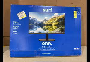 lot 172 image: onn. 32 FHD (1920 x 1080p) 75hz Bezel-Less Office Monitor with 6 ft HDMI Cable