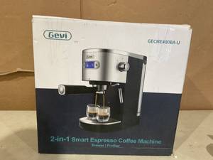 lot 179 image: Gevi Espresso Machines 20 Bar Fast Heating Automatic Coffee Machine with Milk Frother Steam Wand