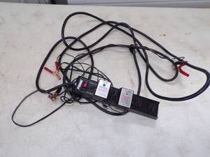 lot 131 image: 2 12v Battery Maintainers with Power Bar