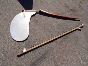 lot 185 image: Aluminum Boat Rudder