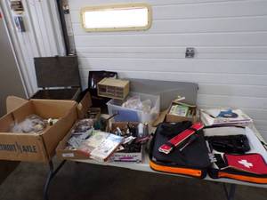 lot 204 image: Auto Safety Kit and Hardware Lot  See PICS