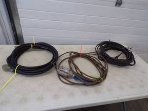 lot 213 image: 30A Extension Cord, Trouble Light and Coax Cable