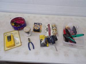lot 261 image: Tool Lot with Tape Measure, Knife, Electrical Tools and more