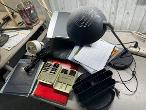 lot 34 image: Office Supplies, Briefcase, Desk Lamps and More