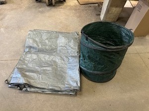 lot 69 image: 9 x 7 Tarp and Popup Outdoor GarbageLeaf Bin