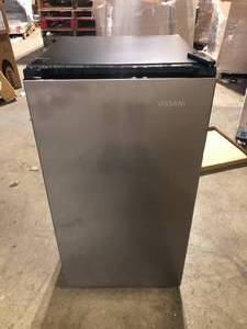 Vissani 3.2 cu. ft. Mini Refrigerator in Stainless Steel   Customer Returns See Pictures