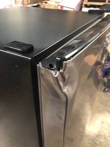 Vissani 7 cu. ft. Convertible Upright FreezerRefrigerator in Stainless Steel Garage Ready Damaged on Top Corner Customer Returns See Pictures
