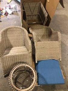  Stylewell Florence 3-Piece Bistro Set Tan Finish - Sky Cushions Customer Returns See Pictures