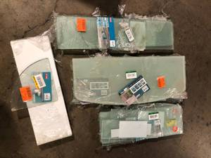Lot of Assorted Frosted Glass Shelf Various Models and Conditions  Customer Returns See Pictures